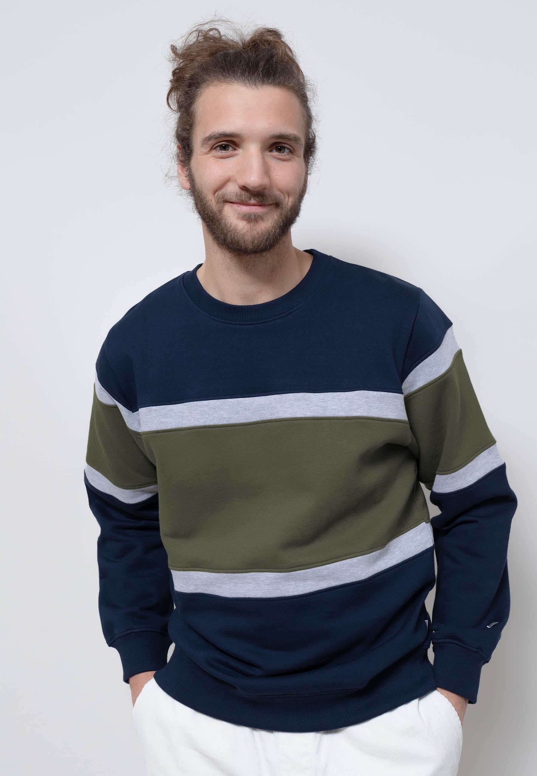 Cotton Colorblock Crewneck - Image 3