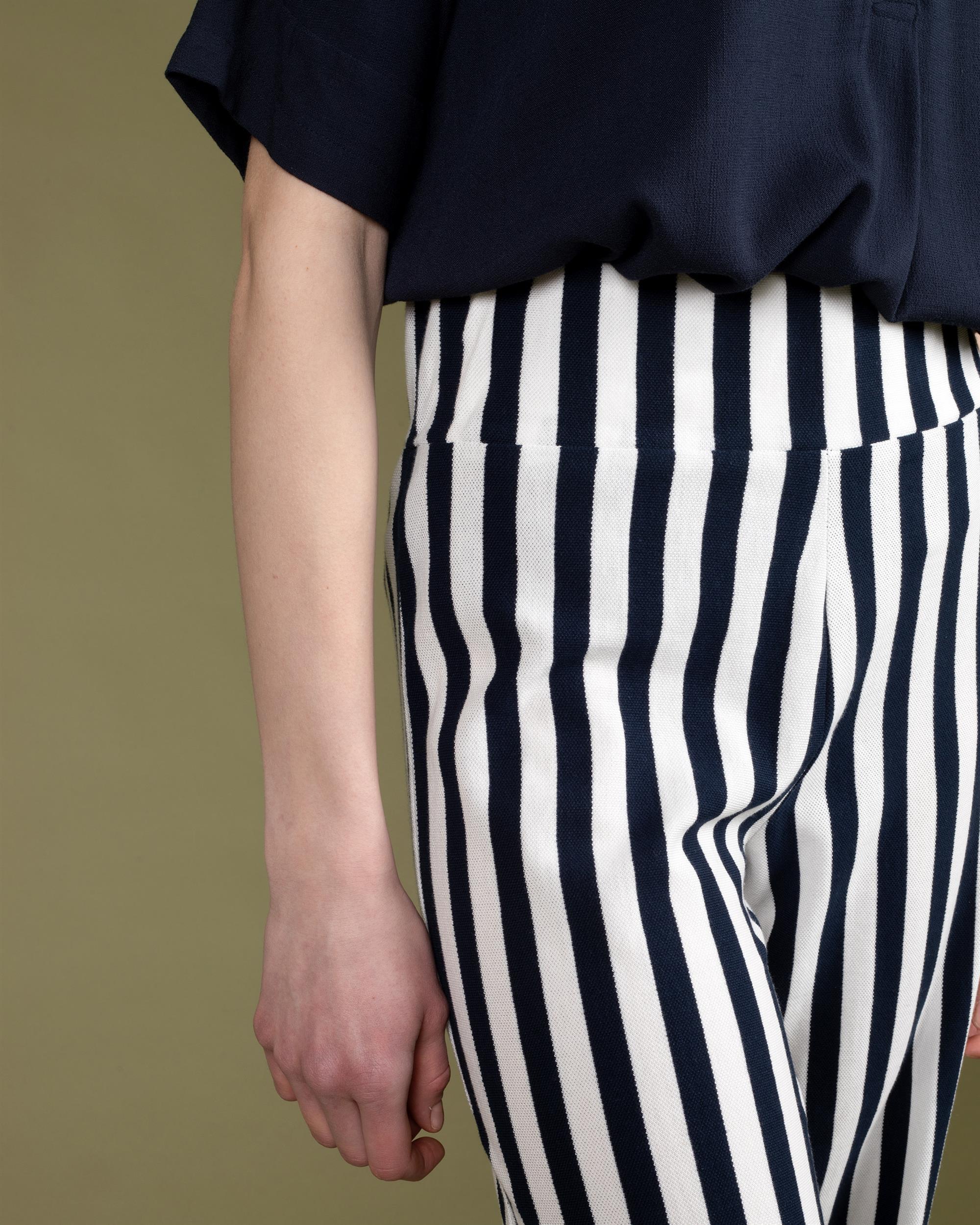 Cotton Piqué Wide Leg Pants - Image 4