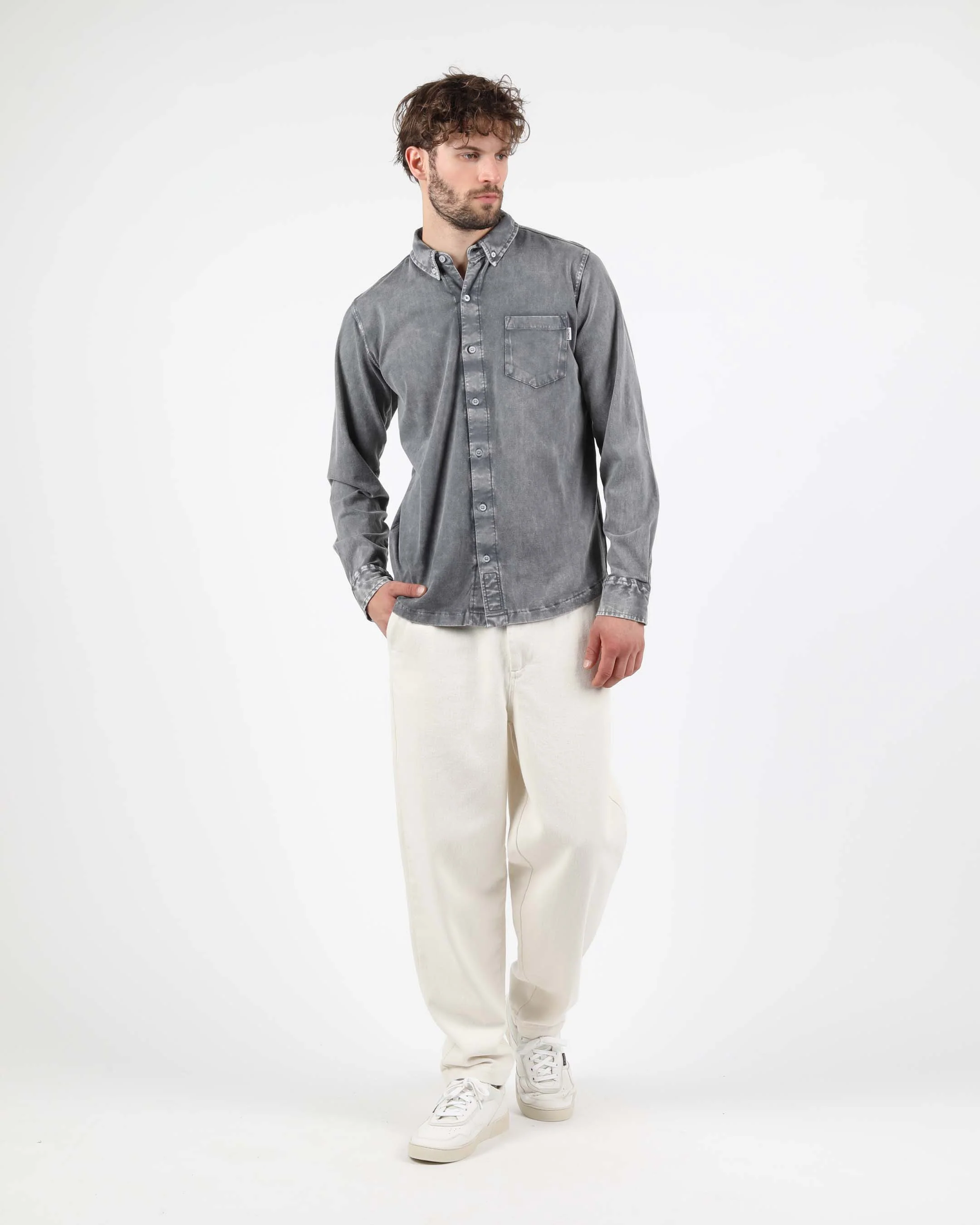 Garment Dyed Cotton Shirt - Image 9